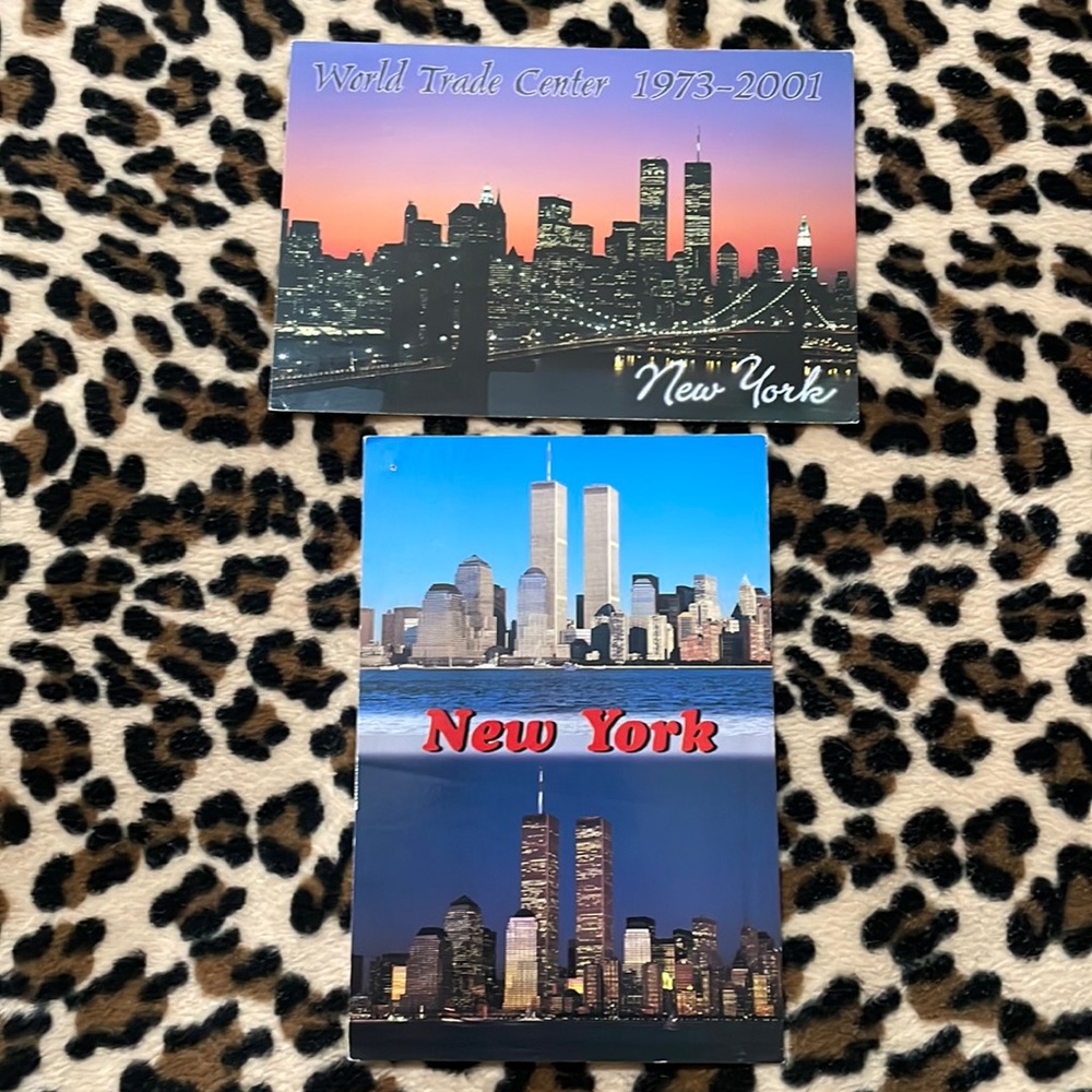 2001 NEW YORK CITY World Trade Center Towers Postcard Letter 2001 Manhattan NYC